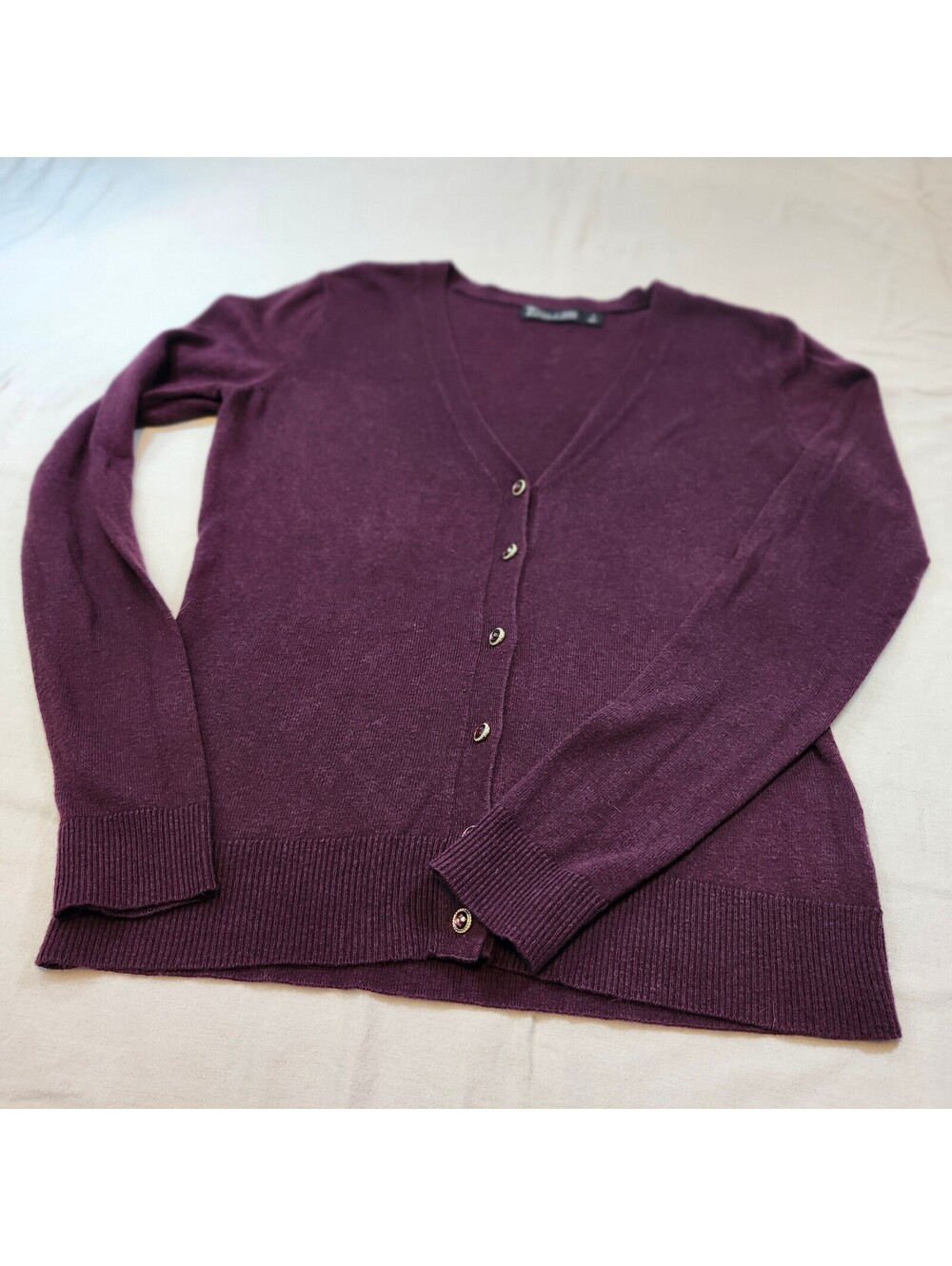 7th Avenue Button Front Long Sleeve Sweater
